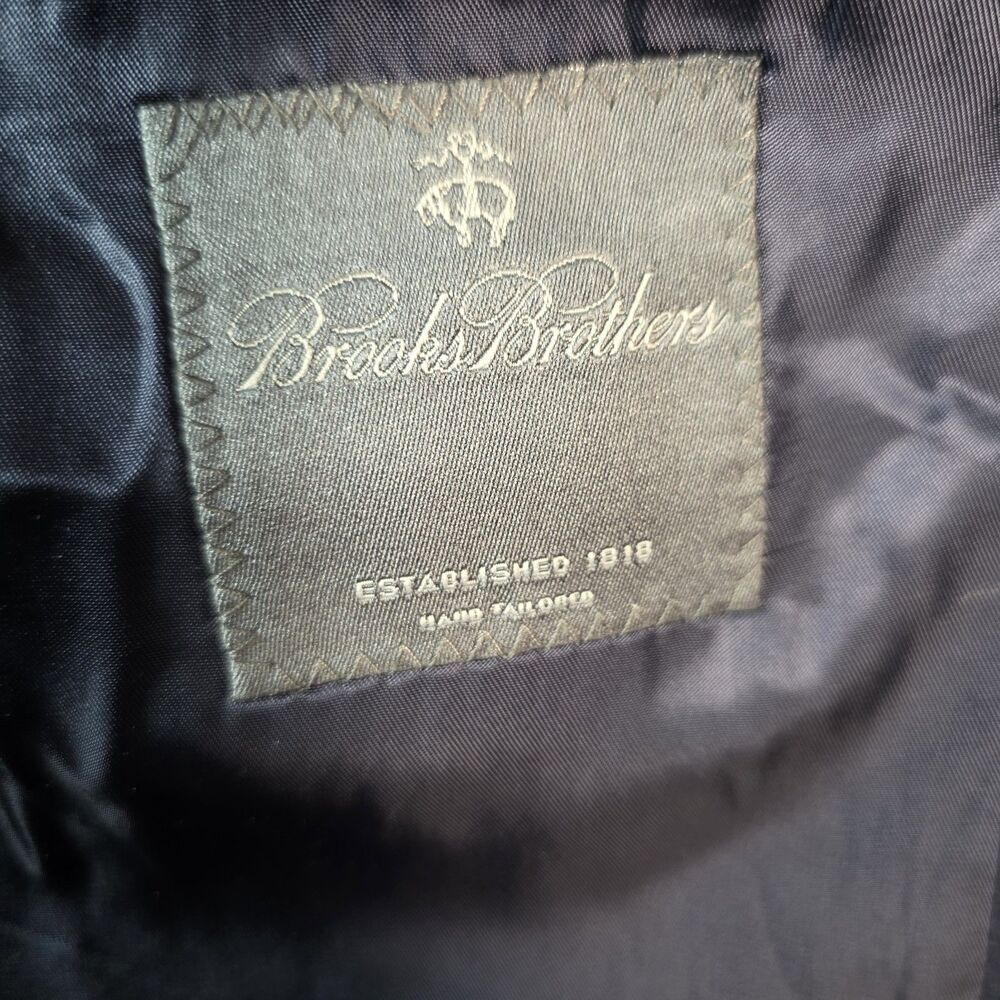 Brooks Brothers 100% Cashmere Blazer 43R Blue Sport Coat Jacket Made in USA - Picture 4 of 14